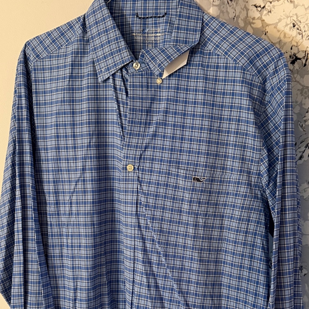 Vineyard Vines Blue Plaid Casual Shirt